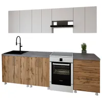 Bucătărie Smartex K2 PAL melaminat / Dark Oak