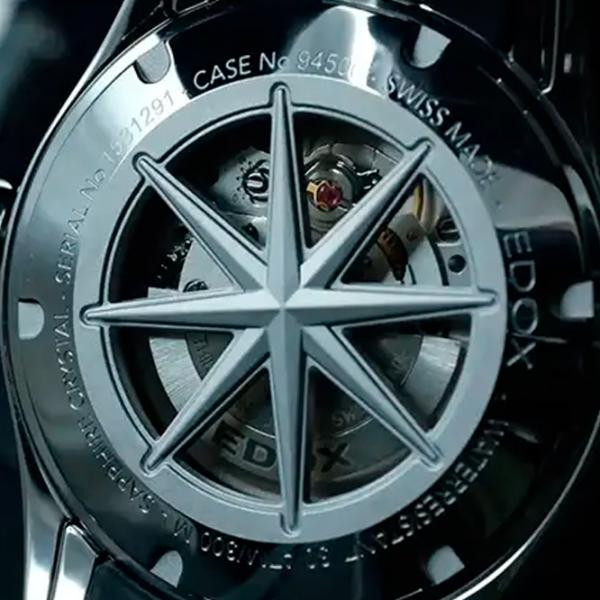 Ceas de mână pentru bărbați Edox 94500-3CA-BUCR Mecanic / 40 mm photo 5 Ceas de mână pentru bărbați Edox 94500-3CA-BUCR Mecanic / 40 mm photo 5