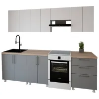 Кухня Smartex K2 ДСП меламин / Серый 