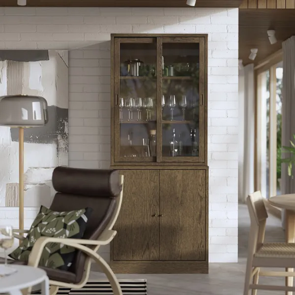 Dulap cu vitrină Ikea Tonstad PAL / Brown photo 2