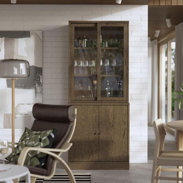 Dulap cu vitrină Ikea Tonstad PAL / Brown photo 2