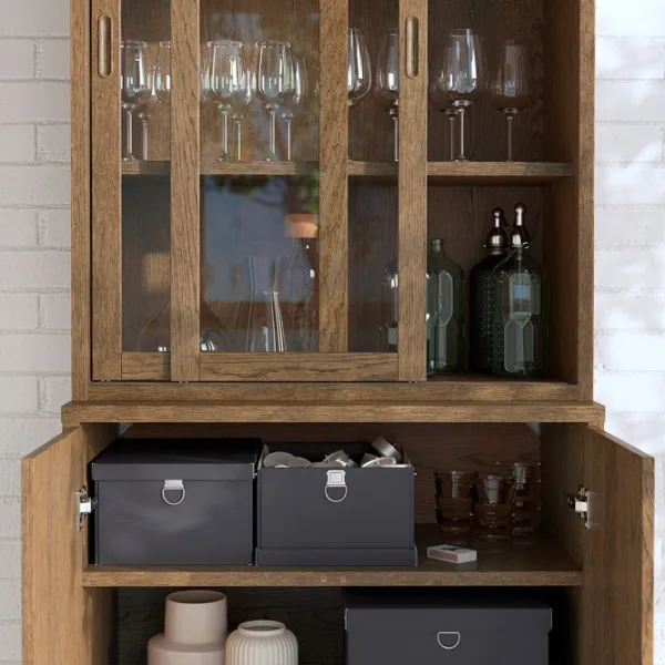 Dulap cu vitrină Ikea Tonstad PAL / Brown photo 3