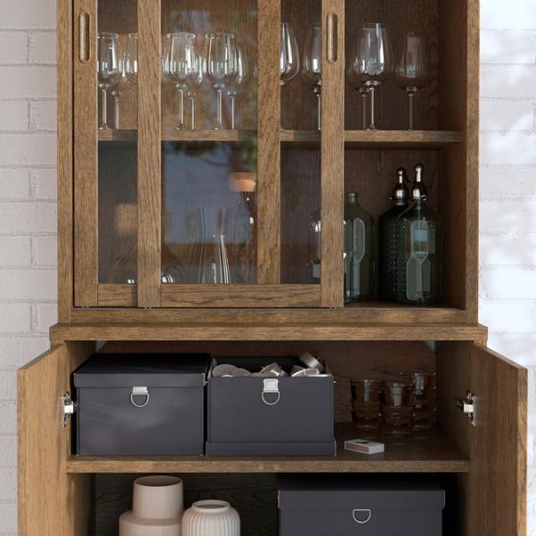 Dulap cu vitrină Ikea Tonstad PAL / Brown photo 3