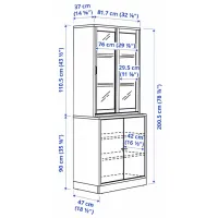 Dulap cu vitrină Ikea Tonstad PAL / Brown photo 5