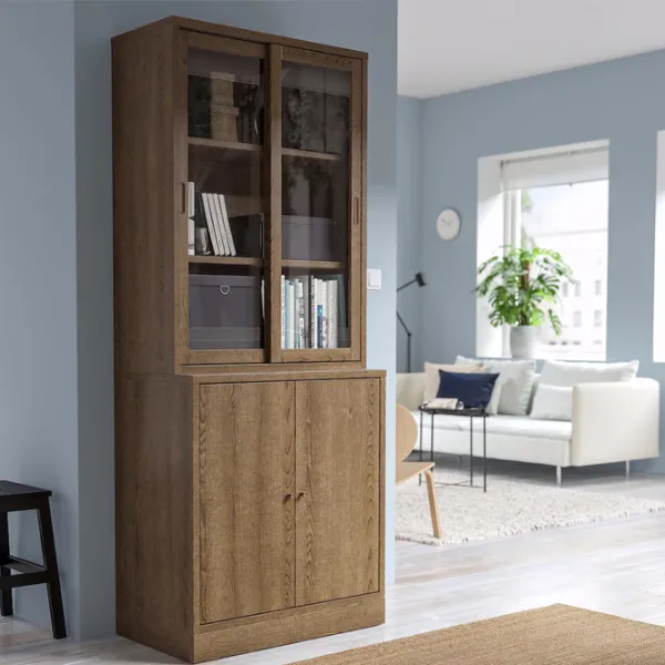 Dulap cu vitrină Ikea Tonstad PAL / Brown photo 6