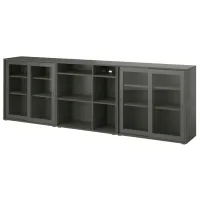 Витрина для гостиной Ikea Vihals ДСП / Dark grey