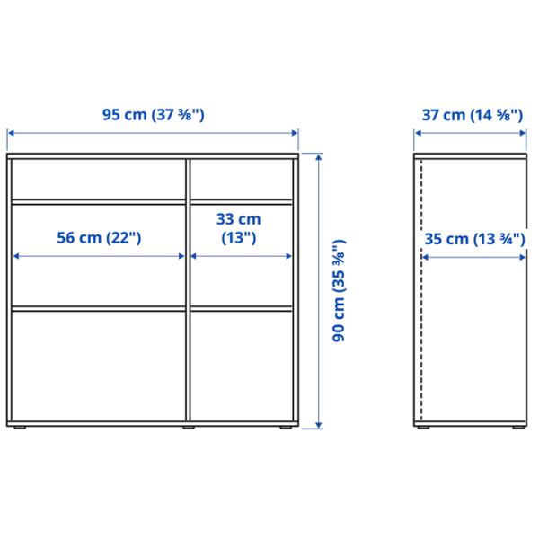 Dulap cu vitrină Ikea Vihals PAL / Dark grey photo 3