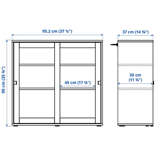Dulap cu vitrină Ikea Vihals PAL / Dark grey photo 4