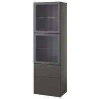 Витрина для гостиной Ikea Besta/Lappviken/Fallsvik Стекло / Dark grey