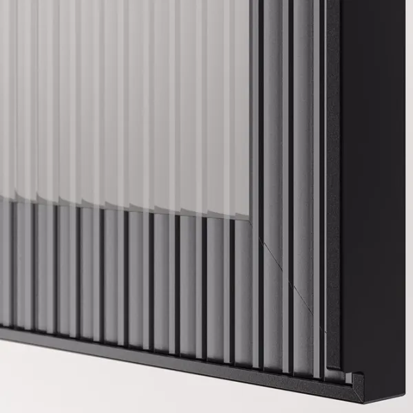 Dulap cu vitrină Ikea Besta/Lappviken/Fallsvik Sticlă / Dark grey photo 4