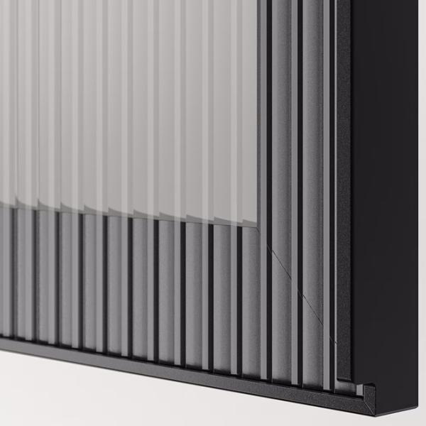 Dulap cu vitrină Ikea Besta/Lappviken/Fallsvik Sticlă / Dark grey photo 4