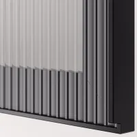 Dulap cu vitrină Ikea Besta/Lappviken/Fallsvik Sticlă / Dark grey photo 4