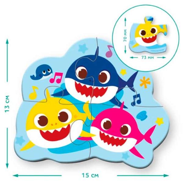Puzzle DoDo Baby Shark 2+/ Количество деталей: 18 photo 2