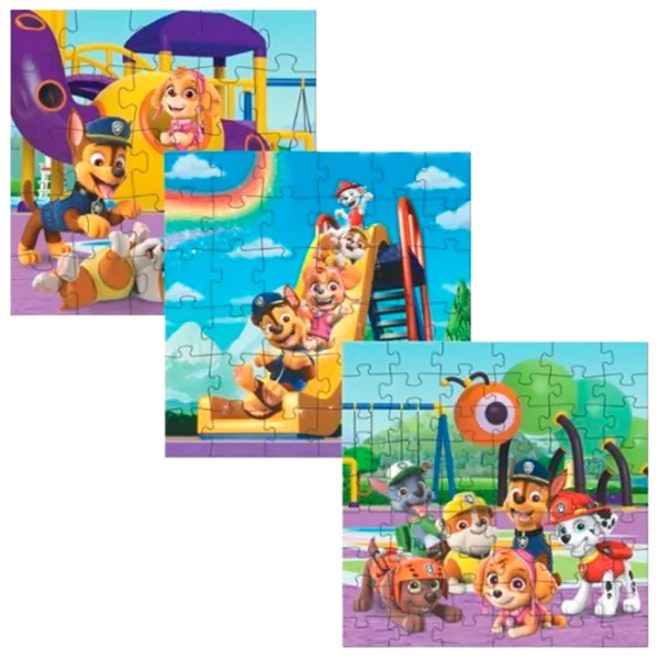 Puzzle DoDo 3in1 Paw Patrol 3+/ Количество деталей: 115 photo 1