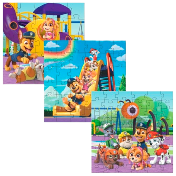Puzzle DoDo 3in1 Paw Patrol 3+/ Количество деталей: 115 photo 1