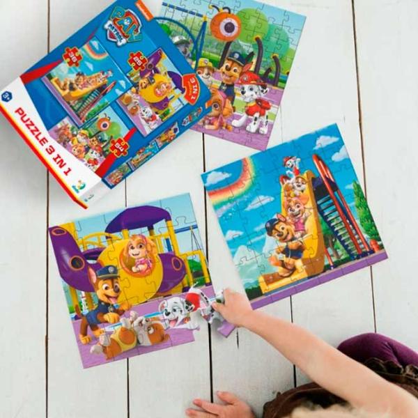 Puzzle DoDo 3in1 Paw Patrol 3+/ Количество деталей: 115 photo 4