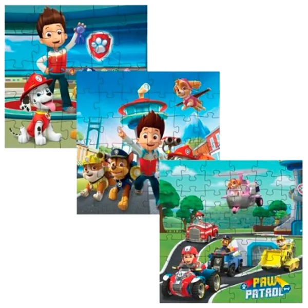 Puzzle DoDo 3in1 Paw Patrol 3+/ Количество деталей: 115 photo 1