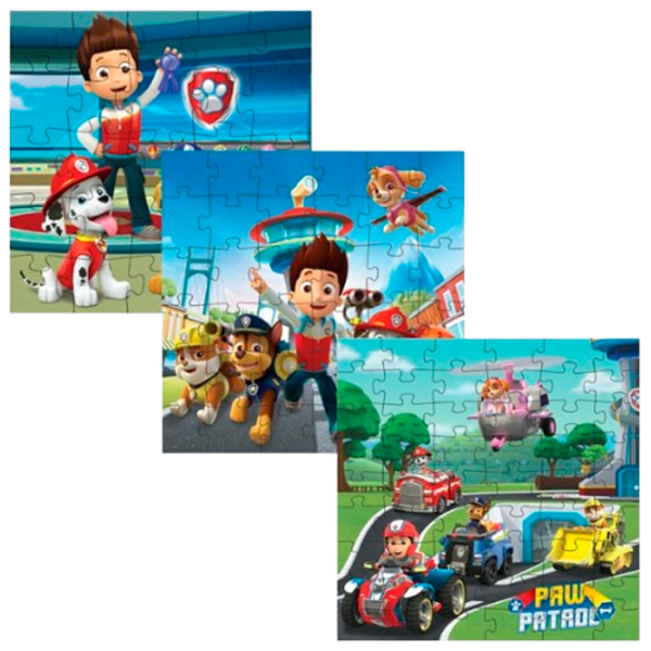 Puzzle DoDo 3in1 Paw Patrol 3+/ Количество деталей: 115 photo 1