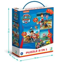 Puzzle DoDo 3in1 Paw Patrol 3+/ Numărul de piese: 115 photo 5