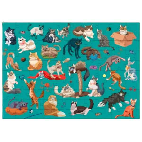Puzzle DoDo Funny Cats 5+/ Количество деталей: 100 photo 1