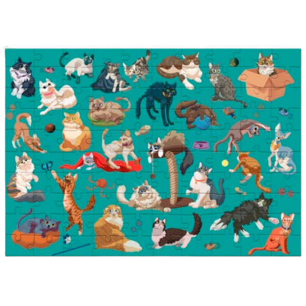 Puzzle DoDo Funny Cats 5+/ Количество деталей: 100 photo 1