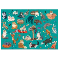 Puzzle DoDo Funny Cats 5+/ Numărul de piese: 100