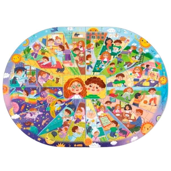 Puzzle DoDo Daily Routines 5+/ Numărul de piese: 100 photo 1 Puzzle DoDo Daily Routines 5+/ Numărul de piese: 100 photo 1