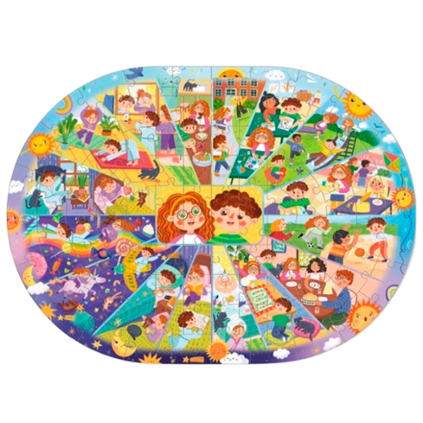 Puzzle DoDo Daily Routines 5+/ Numărul de piese: 100 photo 1 Puzzle DoDo Daily Routines 5+/ Numărul de piese: 100 photo 1