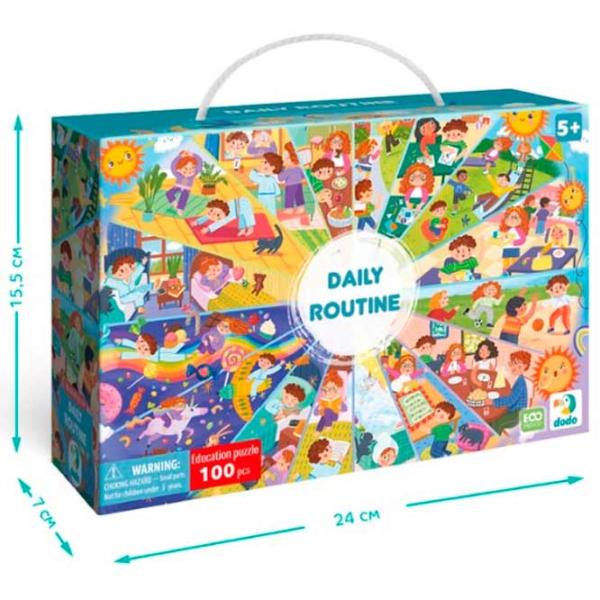 Puzzle DoDo Daily Routines 5+/ Numărul de piese: 100 photo 2 Puzzle DoDo Daily Routines 5+/ Numărul de piese: 100 photo 2