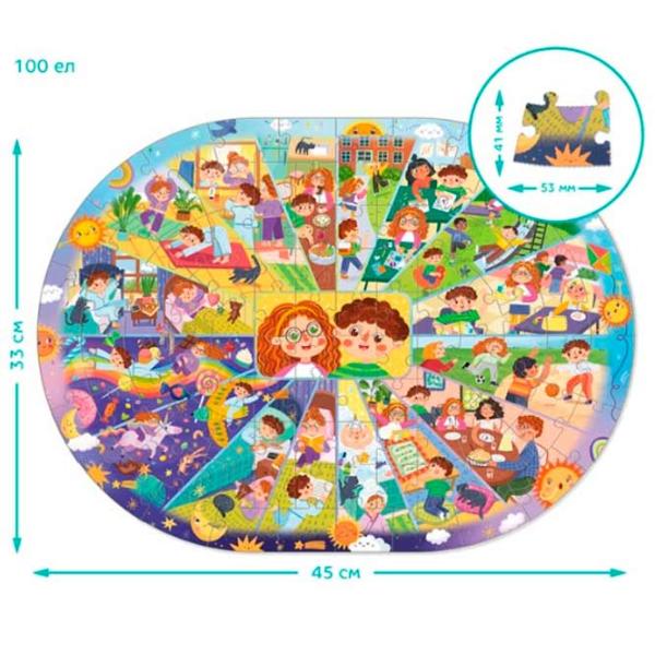 Puzzle DoDo Daily Routines 5+/ Numărul de piese: 100 photo 3 Puzzle DoDo Daily Routines 5+/ Numărul de piese: 100 photo 3