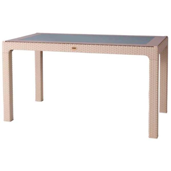 Masă de grădină Heniver Rattan Table Dreptunghiular / Gray Cappucino photo 1