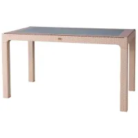 Masă de grădină Heniver Rattan Table Dreptunghiular / Gray Cappucino