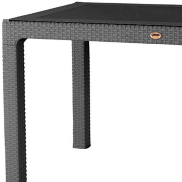 Masă de grădină Heniver Rattan Table Dreptunghiular / Gray Anthracite photo 4