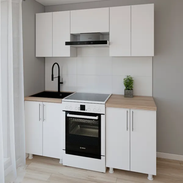 Кухня Smartex K1 ДСП меламин / White photo 2