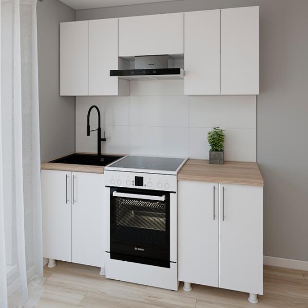 Кухня Smartex K1 ДСП меламин / White photo 2
