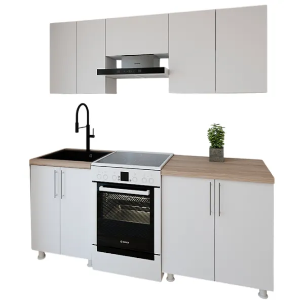 Кухня Smartex K1 ДСП меламин / White photo 1