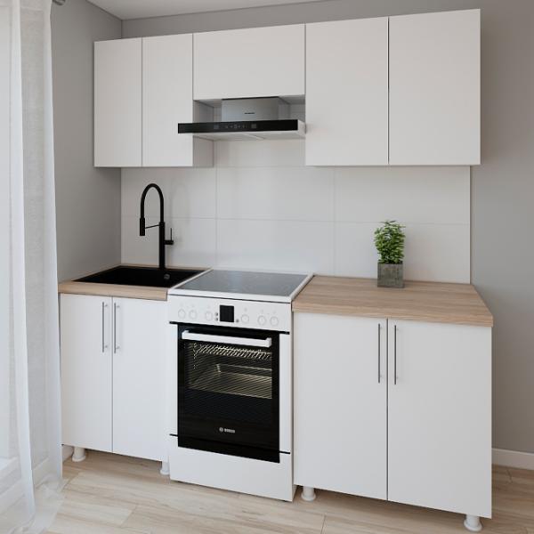 Кухня Smartex K1 ДСП меламин / White photo 2