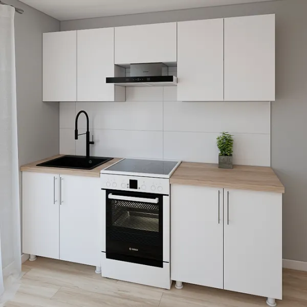 Кухня Smartex K1 ДСП меламин / White photo 2 Кухня Smartex K1 ДСП меламин / White photo 2
