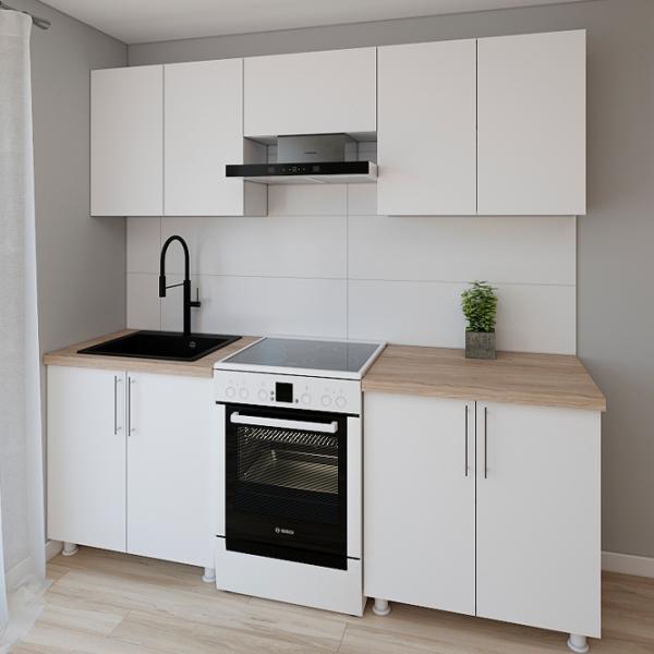 Кухня Smartex K1 ДСП меламин / White photo 2 Кухня Smartex K1 ДСП меламин / White photo 2