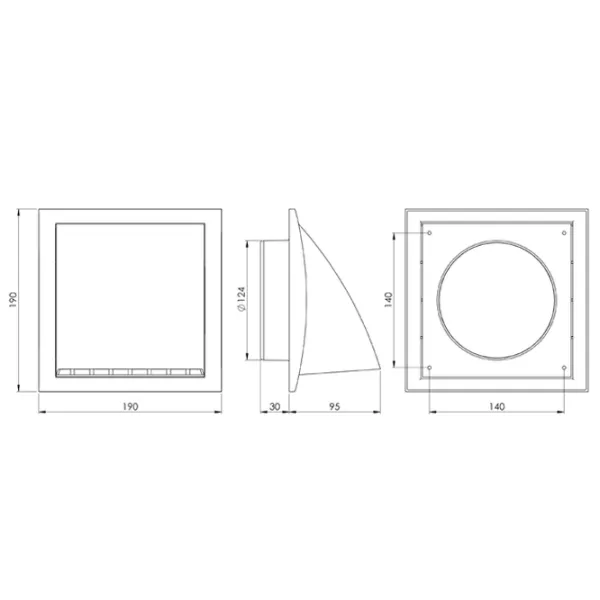 Grilă de ventilare Europlast ND12FVP Plastic / Grey photo 2