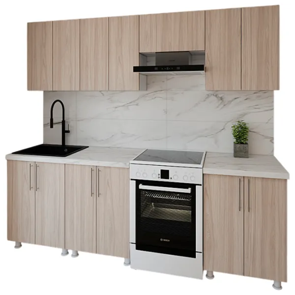 Кухня Smartex K1 ДСП меламин / Светлый Дуб photo 1 Кухня Smartex K1 ДСП меламин / Светлый Дуб photo 1