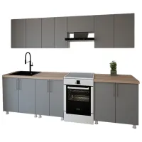 Кухня Smartex K1 ДСП меламин / Серый 