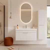 Seturi mobilă de baie Orka Procida 80 MDF / White photo 3