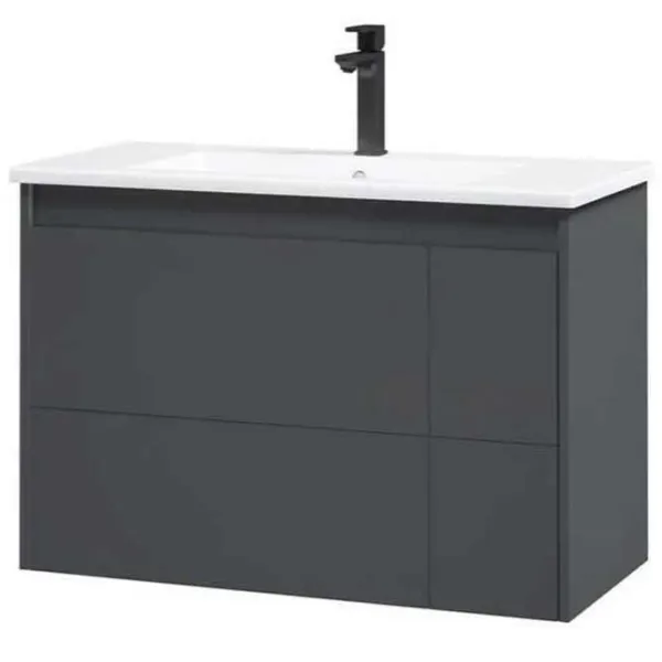 Seturi mobilă de baie Orka Likya 80 MDF / Antracit photo 1