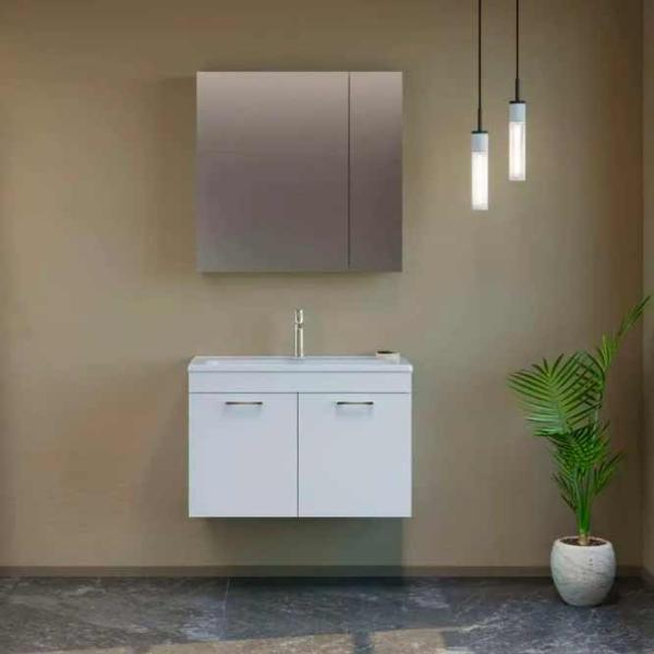Seturi mobilă de baie Orka Bafa 80 MDF / White photo 2 Seturi mobilă de baie Orka Bafa 80 MDF / White photo 2
