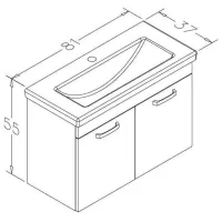 Seturi mobilă de baie Orka Bafa 80 MDF / White photo 5