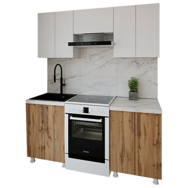 Кухня Smartex K1 ДСП меламин / Дуб темный photo 1 Кухня Smartex K1 ДСП меламин / Дуб темный photo 1