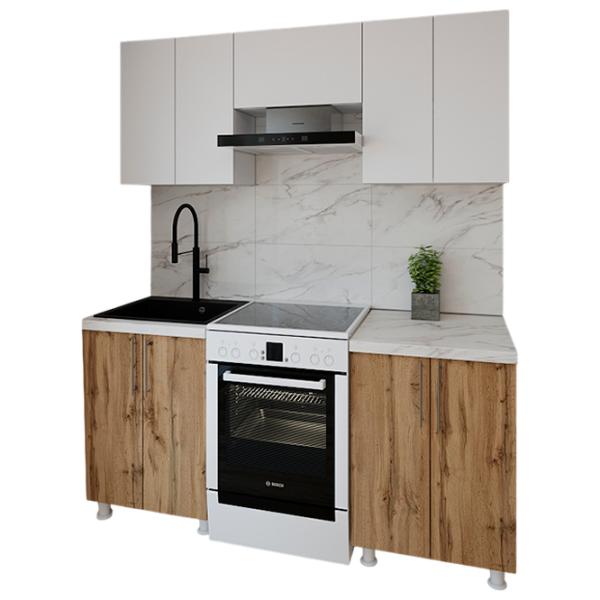 Кухня Smartex K1 ДСП меламин / Дуб темный photo 1 Кухня Smartex K1 ДСП меламин / Дуб темный photo 1