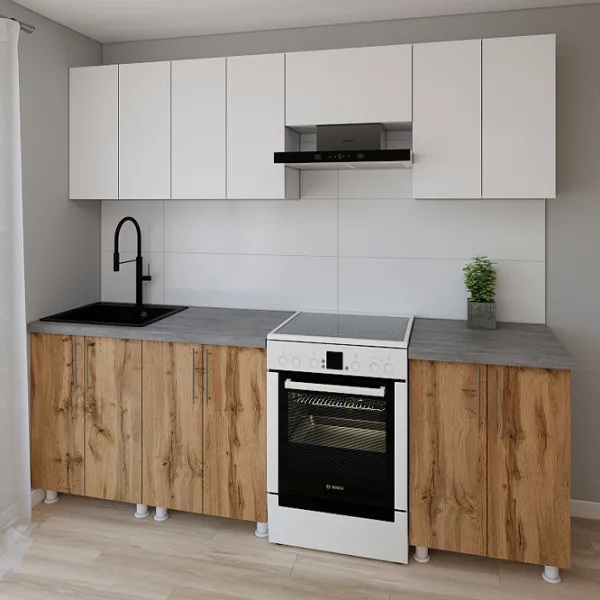 Кухня Smartex K1 ДСП меламин / Дуб темный photo 2