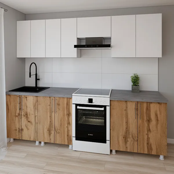 Кухня Smartex K1 ДСП меламин / Дуб темный photo 2